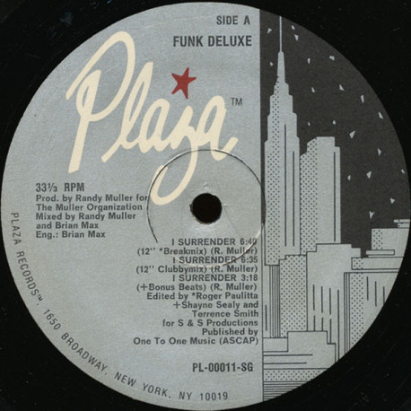 Funk Deluxe - I Surrender (12" Radio Mix / 7" Radio Mix / Break Mix / Clubby Mix / Beats) Vinyl