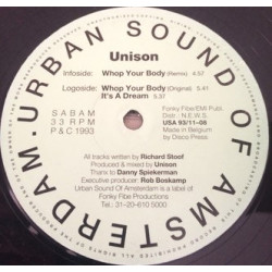 Unison - Whop Your Body (Original Mix / Remix) / Its A Dream  (12" Vinyl)