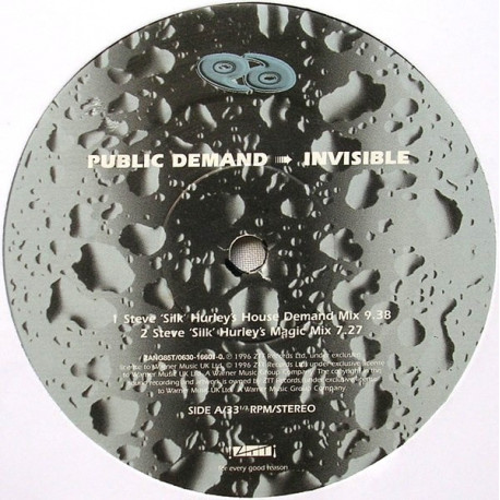 Public Demand - Invisible (Steve Hurley House Mix / Hurley Magic Mix / Dillinja Mix / M Doc Mix / Tha Force Mix)