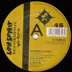 L.U.P.O - So Hard (Club Mix / Underground Mix) Vinyl