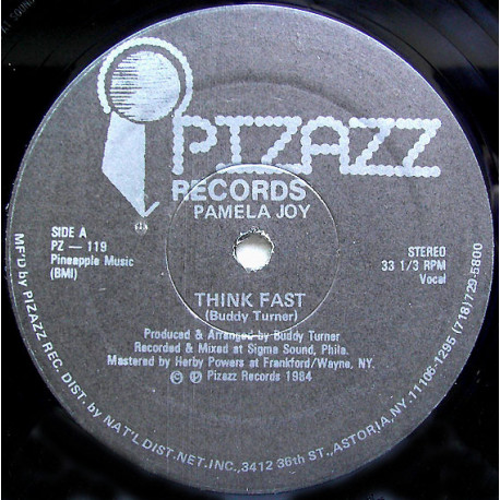Pamela Joy - Think fast (Vocal / Instrumental) 12" Vinyl Record