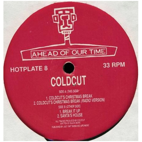 Coldcut - Hotplate 8 (Coldcuts Christmas Break / Break It Up / Santas House) Vinyl Promo