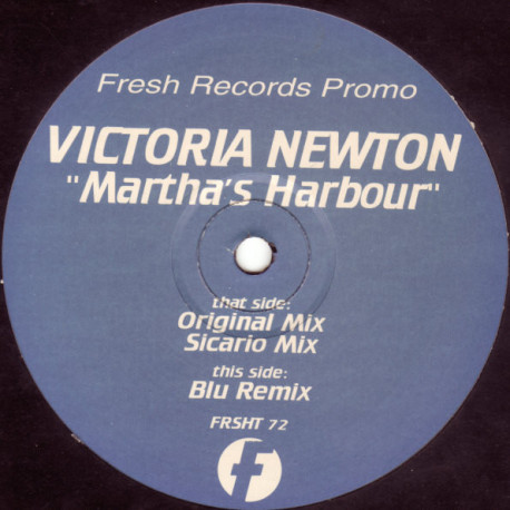 Victoria Newton - Marthas Harbour (Original / Sicario Mix / Blu Remix) Vinyl Promo