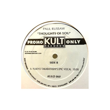 Paul Russaw - Thoughts Of You (Jose Franco & Mr White Remix / Guitar Dub / Yuriyo TakaBayashi Epic Vocal Mix) Vinyl Promo