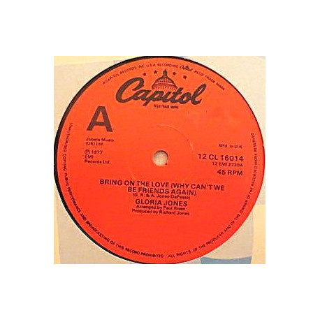 Gloria Jones - Bring On The Love (Vocal Mix / Instrumental)