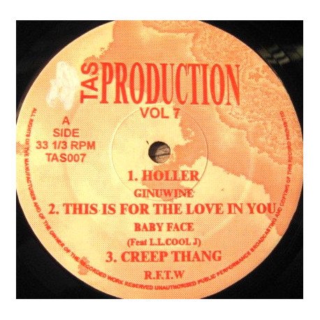 Tas Production - Vol 7 feat Ginuwine / Babyface / R.F.T.W / Organized Noize / Montell Jordan