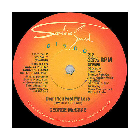 George McCrae - Dont You Feel My Love / You Got Me Going Crazy