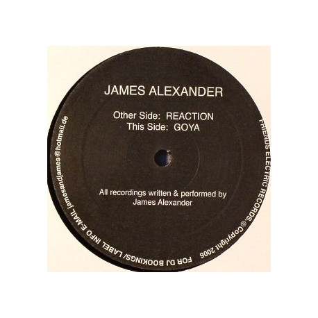 James Alexander - Reaction / Goya (Vinyl Promo)