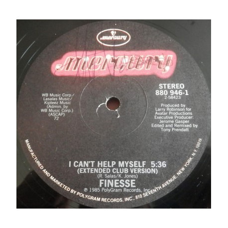 Finesse - I Cant Help Myself (Extended Club Mix / Vocal Mix / Dub Mix)