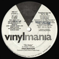 Fascination - Go Away (Club Mix / Edit / Dub / Gateappella / Drumappella) Vinyl Promo