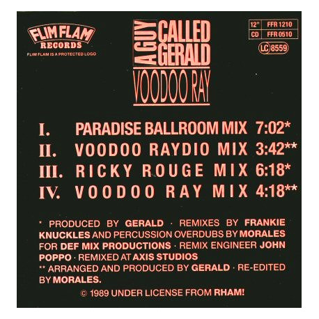 (CD) A Guy Called Gerald - Voodoo Ray (Paradise Ballroom Mix / Voodoo Raydio Mix / Ricky Rouge Mix / Voodoo Ray Mix (CD Single)