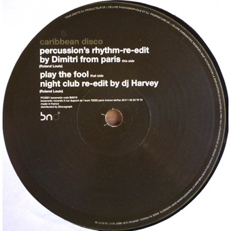 Roland Louis - Percussions Rhythm (Dimitri From Paris Re Edit) / Play The Fool (DJ Harvey Re Edit)