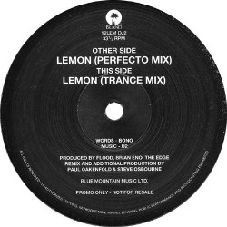 U2 - Lemon (Perfecto Mix / Trance Mix) 12LEMDJ2