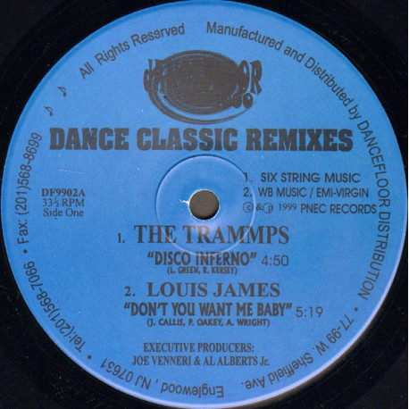Trammps - Disco Inferno (Remix) / Louis James - Don't You Want Me Baby / Jane Alshay - Groove Line / Jane Alshay - Give You My