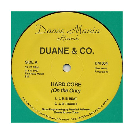 Duane & Co - Hard Core (On The One) JB In Heat / JB Traxx / Lowdown N Funky / At The Organ