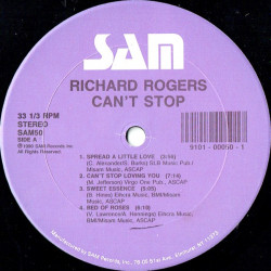 Richard Rogers - Cant Stop (8 Track LP) Dream Lover / Sweet Essence / Spread A Little Love / Crazy In Love / Anything You Want