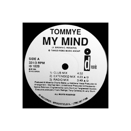 Tommye - My Mind (Club Mix / Extended Mix / Radio Mix / JJs Underground Mix / Extended / Acappella)