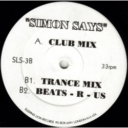 Return Of The Vinyl Bandits - Simon Says (Club Mix / Trance Mix / Beats) Vinyl Promo