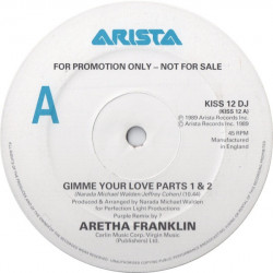 Aretha Franklin - Gimme Your Love (Parts 1 & 2 Remixed By Prince / Original Version) Vinyl Promo