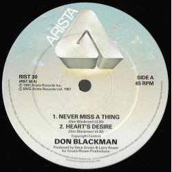 Don Blackman -  Never Miss A Thing / Hearts Desire / Let Your Concience / Since You Been Away So Long