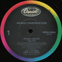 Brass Construction - Walkin The Line (M&M Extended Mix / M&M Brassy Mix) Vinyl Promo