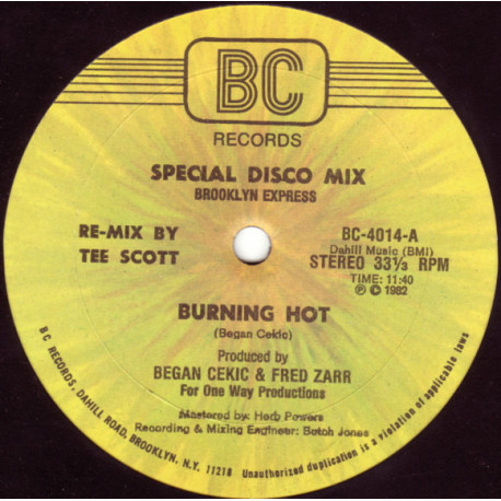 Began Cekic & Fred Zarr - Burning Hot (Long Version / Short Version) Mixed By Tee Scott