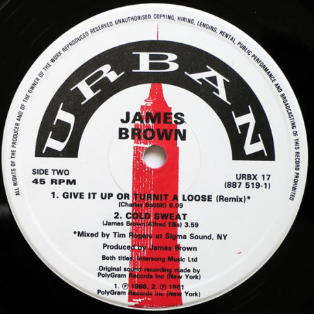 James Brown - Cold Sweat / Give It Up Or Turn It Loose (Remix) / Stone To The Bone / The Payback Mix