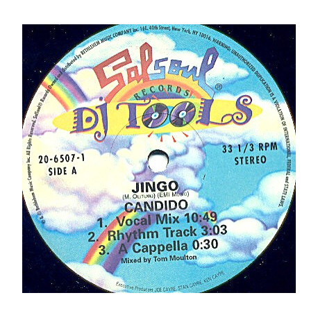Candido - Jingo (DJ Tools) Long Version / Rhythm Track / Acappella / Bass & Drums / Synths / Keys / Percussion / Inst