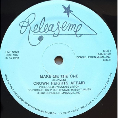 Crown Heights Affair - Make Me The One (Vocal Mix / Instrumental) Still In Shrinkwrap