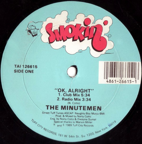 Minutemen - OK Alright (Club mix / Radio mix / Spago mix / Bonus Beats / Dubappella) Vinyl