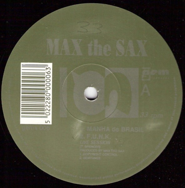 Max The Sax - Manha de Brasil (3 Mixes) / F.U.N.K (Vinyl 12")