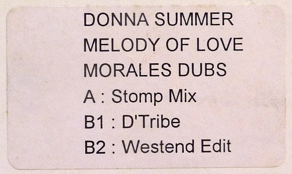 Donna Summer - Melody of love (David Morales Stomp mix / Morales D'Tribe mix / Westend Edit) Promo