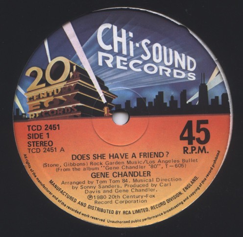Gene Chandler - Does she have a friend (Full Length Version) / Let me make love to you