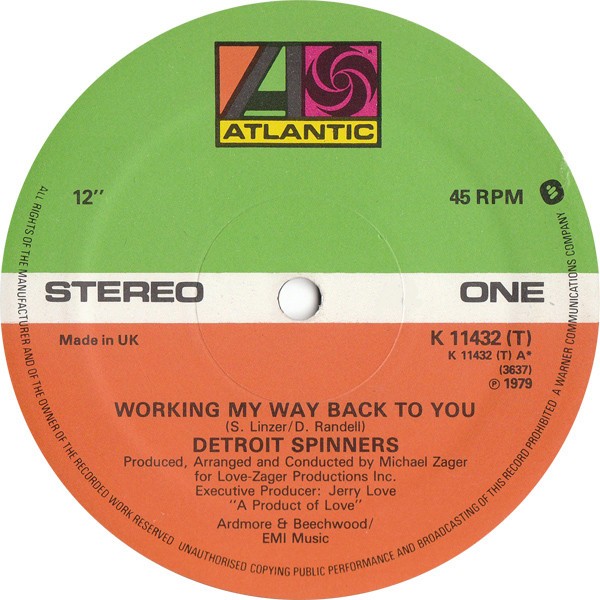 Detroit Spinners - Working my way back to you (Full Length Version) / Disco ride