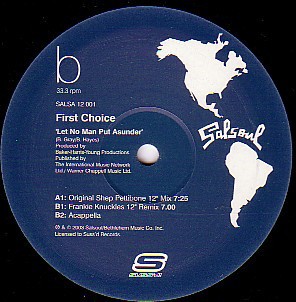 First Choice - Let no man put asunder (Original Shep Pettibone 12inch mix / Original Frankie Knuckles 12inch Remix / Acappella)