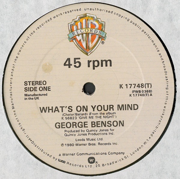 George Benson - What's on your mind (Full Length Version) / Turn out the lamplight