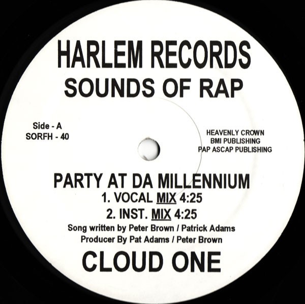Cloud One - Party at da millenium (Vocal mix / Instrumental mix / Vocal Hiphop mix) 12" Vinyl Record