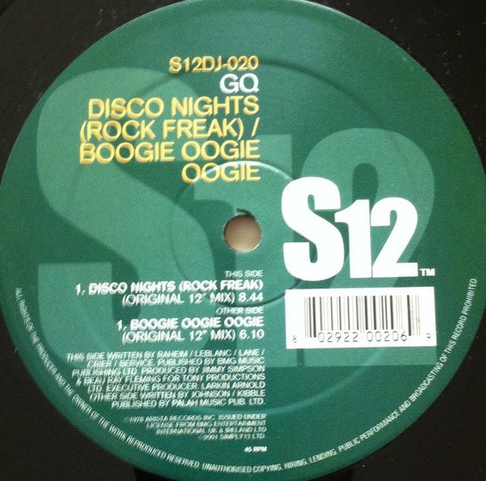 GQ - Disco nights (Original 12inch mix) / Boogie oogie oogie