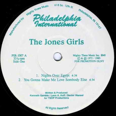 Jones Girls - Nights over Egypt (Original version) / Your'e gonna make me love somebody else (Original version) / You cant have