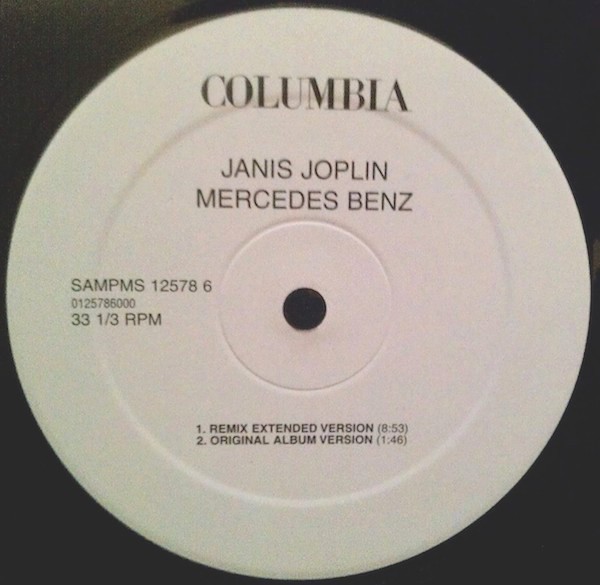 Janis Joplin - Mercedes Benz (Extended Remix / Original version) Rare Vinyl Promo