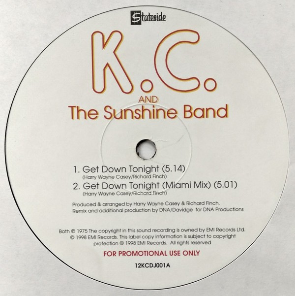 KC & The Sunshine Band - Get down tonight (Original 12inch version / DNA Miami Remix) / Thats the way I like it (Original 12inch