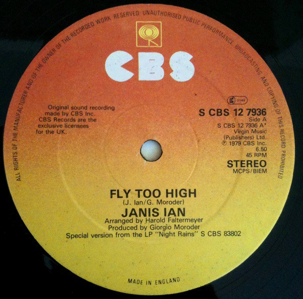Janis Ian - Fly too high (6.50 Extended Version) written and produced by Giorgio Moroder. / Night rains