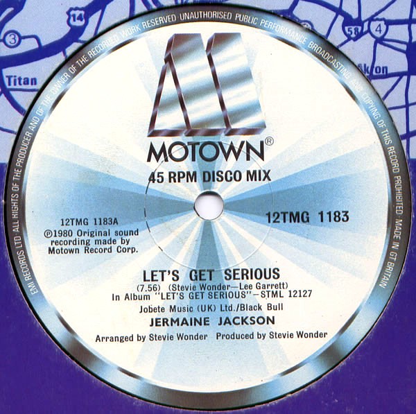 Jermaine Jackson - Let's get serious (7.56 Extended mix) 12" Vinyl Record