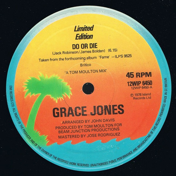 Grace Jones - Do or die (Tom Moulton mix) (12" Vinyl Record)