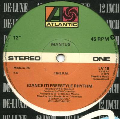 Mantus - (Dance it) Freestyle rhythm (11.00 mix / 9.33 mix) Very early Jellybean Remix (Vinyl 12")