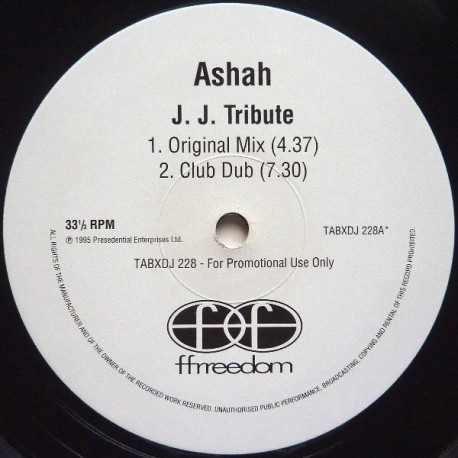 Ashah - JJ Tribute (Original Mix / Club Dub / Dream Frequency Club Mix / New Atlantic Club Mix) Promo