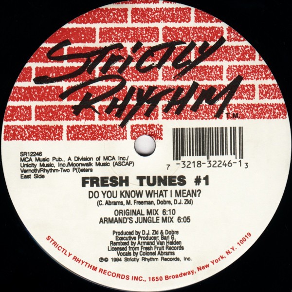 Fresh Tunes 1 - Do You Know What I Mean (Original Mix / Stick Mix / Armand Van Helden Remix)