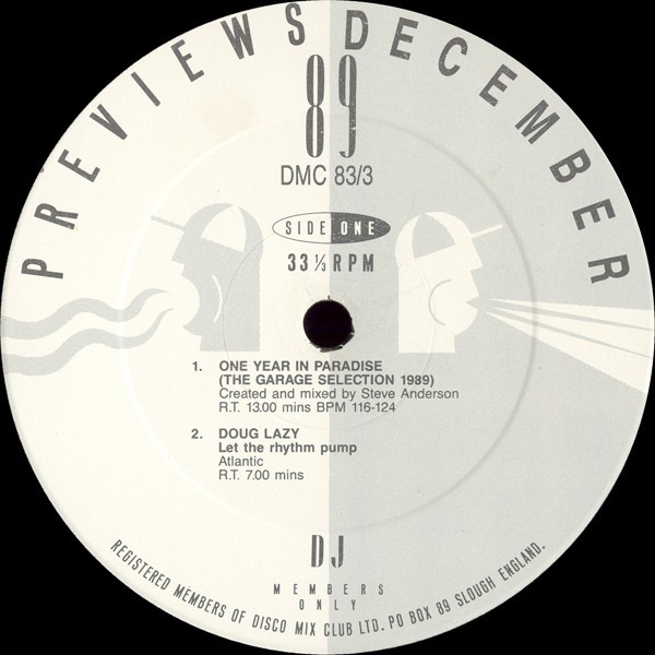 DMC  Remixes - DJ only remixes LP featuring Doug Lazy "Let the rhythm pump" (Dakayne & Steve Anderson Remix) / Chas Jankel "Glad