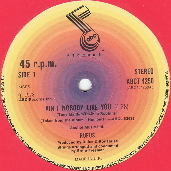 Rufus - Aint nobody like you / Youre to blame