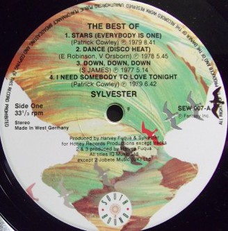 Sylvester - Best Of LP featuring Stars / Dance (disco heat) / I Need Somebody / Mighty Real / I Who Have Nothing